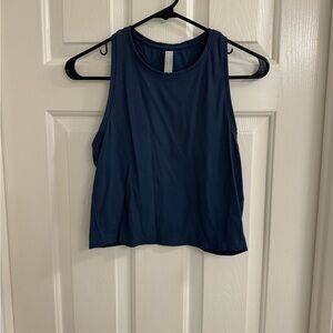 Athleta ribbed blue cropped tank